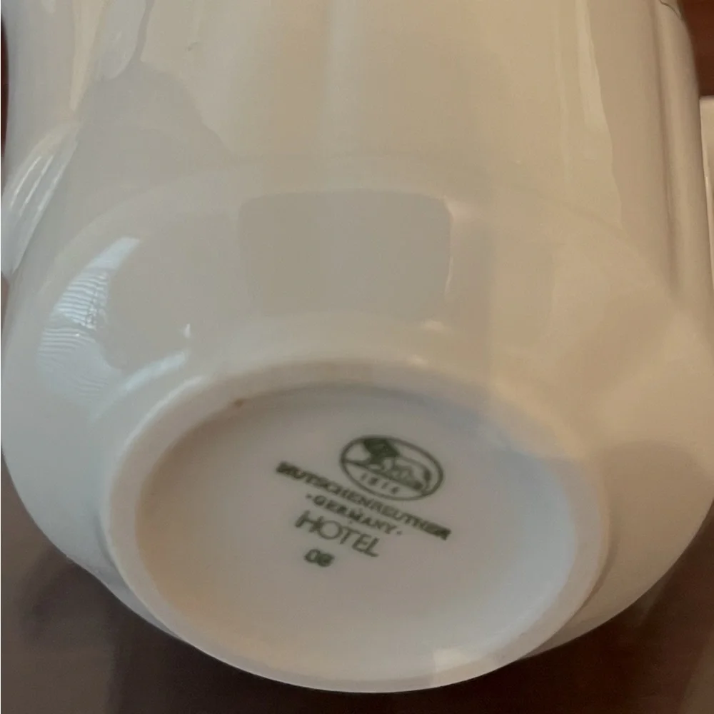 Elegant White and Green Creamer